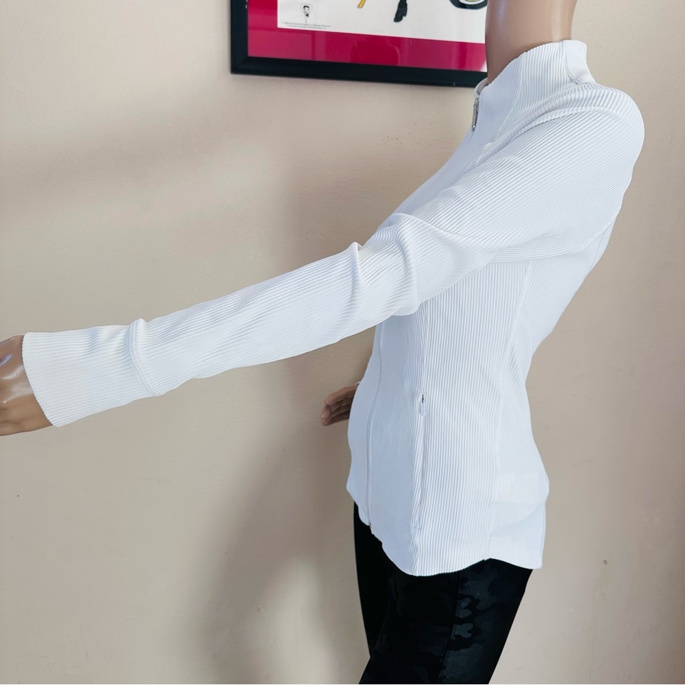 Athleta White Ribbed Jacket - Picture 9 of 16